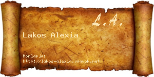 Lakos Alexia névjegykártya